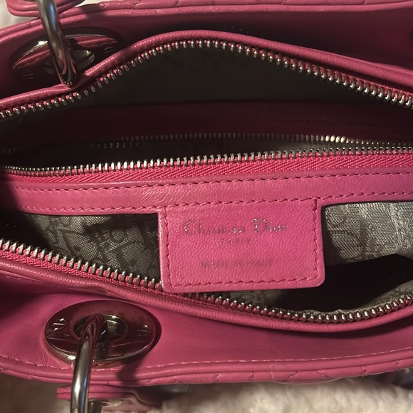 Dior Pink Cannage Leather Large Lady Dior Tote - Picture 11 of 15